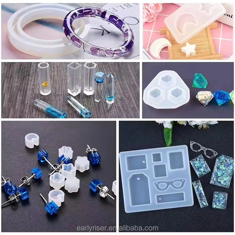 Early Riser Pendant resin silicone mold DIY transparent UV resin liquid silicone combination mold for DIY making