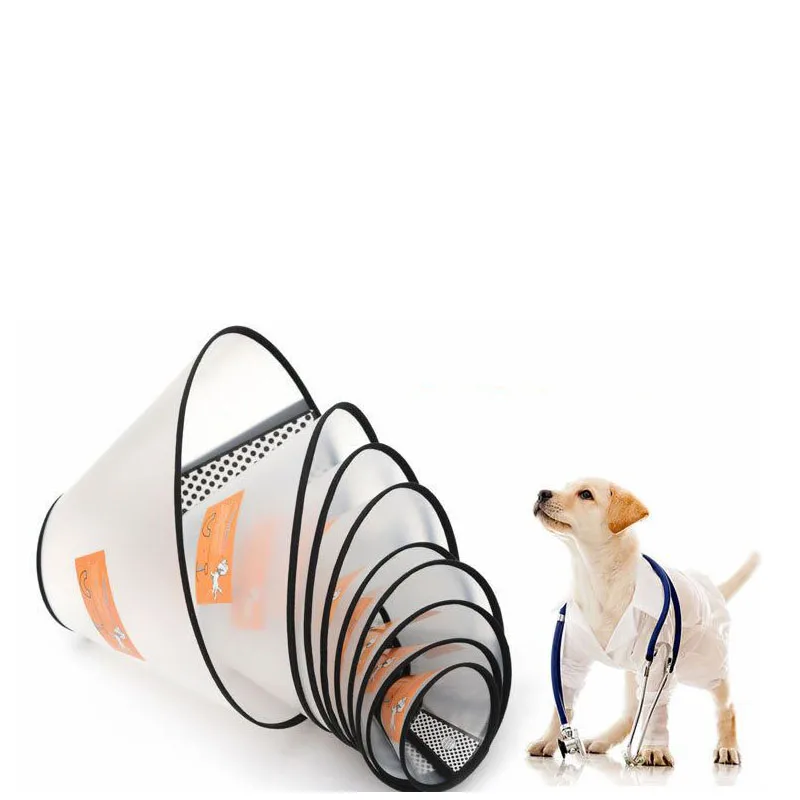
HANDOU elizabethan collar cat dog cone collars protective grooming circle adjustable anti bite collar 