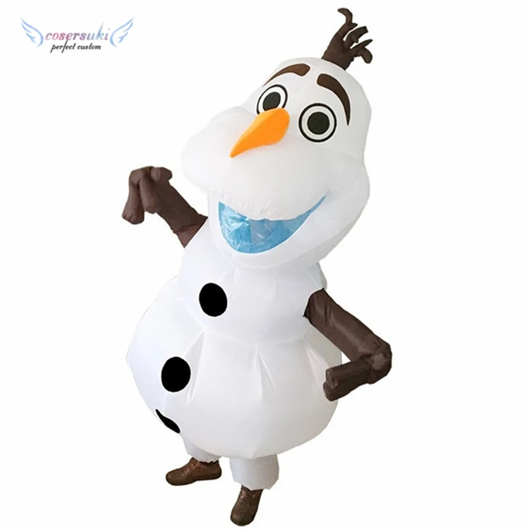 Костюм-талисман для Хэллоуина, карнавала, рождественской вечеринки, представлений, надувной костюм, Мультяшные игрушки, снег Олаф