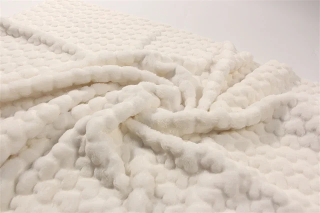 Embossing rabbit hair 2022 hot selling latest product thick lines 100% polyester sherpa fleece fabrics