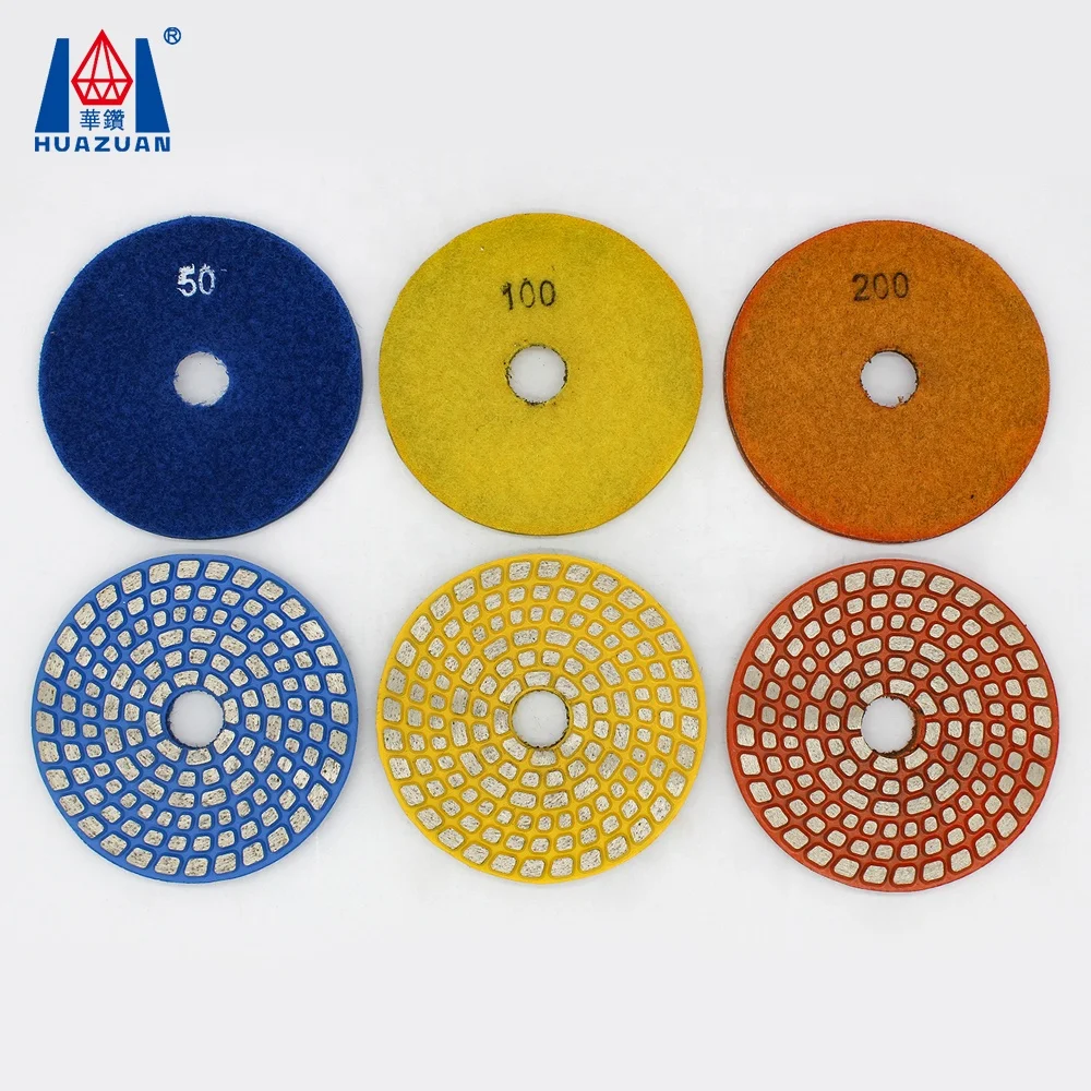 Huazuan D125mm diamond polishing pads for marble, granite grinding