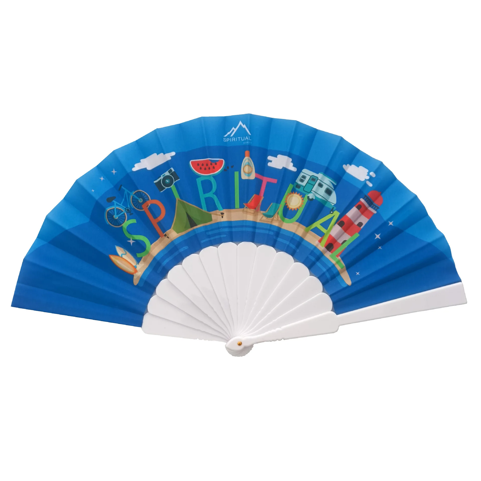 BSBH Hand Fans Advertising Portable Folding Fan High Quality Nylon Custom Logo Printed Plastic Customized Logo Fan