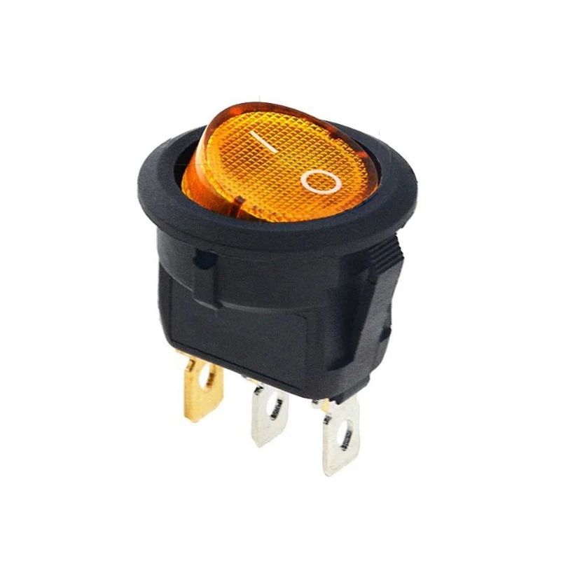  16A 12V KCD1 светодиодные фары для автомобиля круглый Rocke switchr на включения/выключения SPST 3 шпильки кнопка переключения переключатель DIY Аксессуары 20