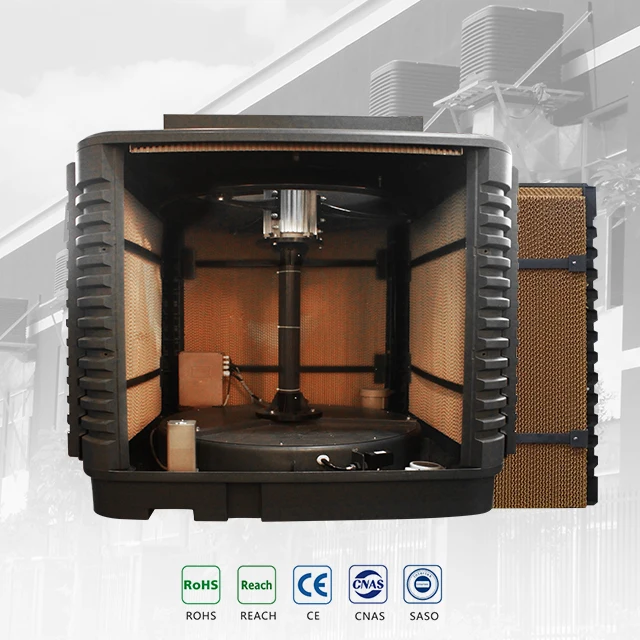 Window evaporative air cooler chargeable air cooler with Group -control for Public buildings