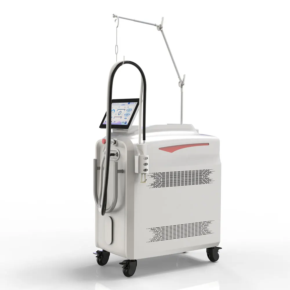 KM NO GEL fast hair removal 1064nm 755nm fiber alexandrite laser gentle pro plus fiber painless with liquid nitrogen cooling