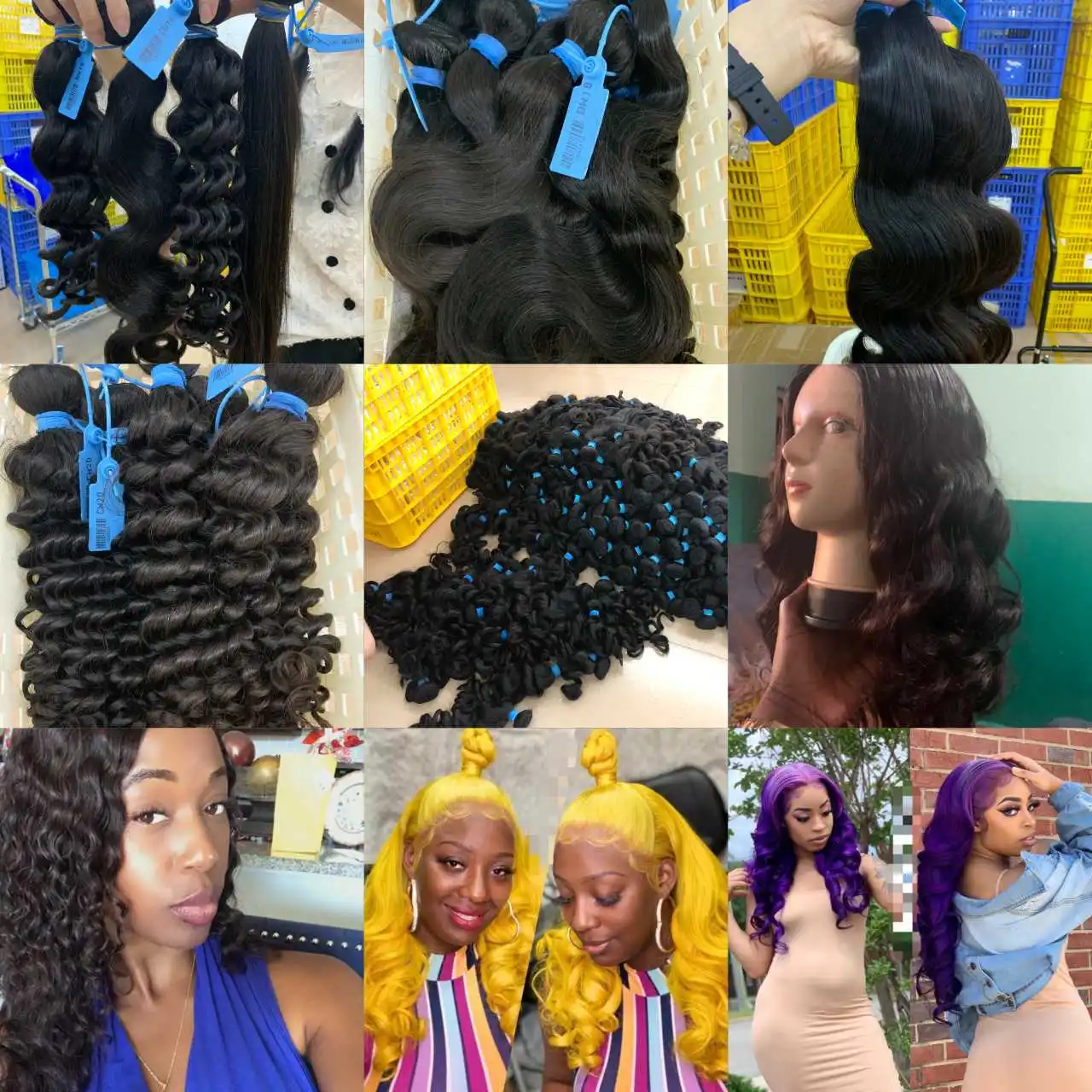 human hair extension Factory Price unprocessed remy human hair blue band hair bundles
