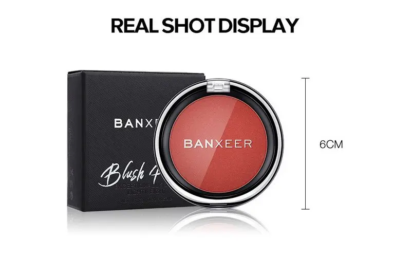 BANXEER Makeup Blush Palette 6 Colors Face Blush Peach Glow Cheek Blusher Makeup Cosmetics Long Lasting Blusher Shadow
