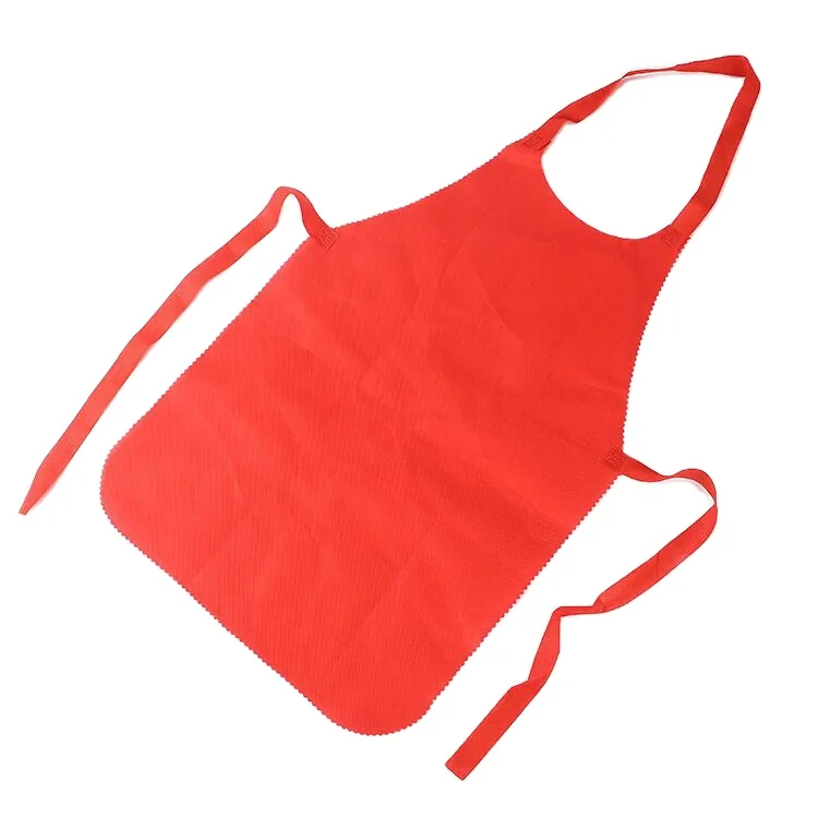 
Disposable apron Non woven one-time apron once-only use pinafore kitchen cooking oil proof pinafore 