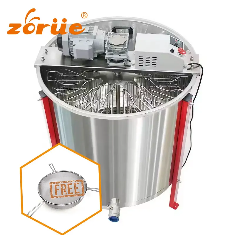Commercial Automatic Electric Stainless Steel 12 Frame Honey Extractor Shake Processing Machine