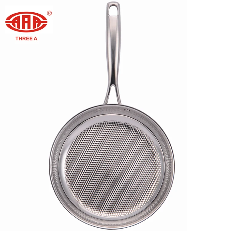 wholesale price best dishwasher safe tri-ply stainless steel physical devided non-stick frying pan