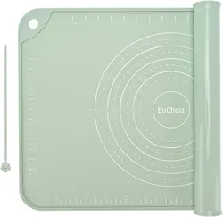 Silicone Pastry Mat and Extra Thick Non Stick Baking Mat Food Grade Silicone Dough Rolling Bake Mat with Edge Heightening