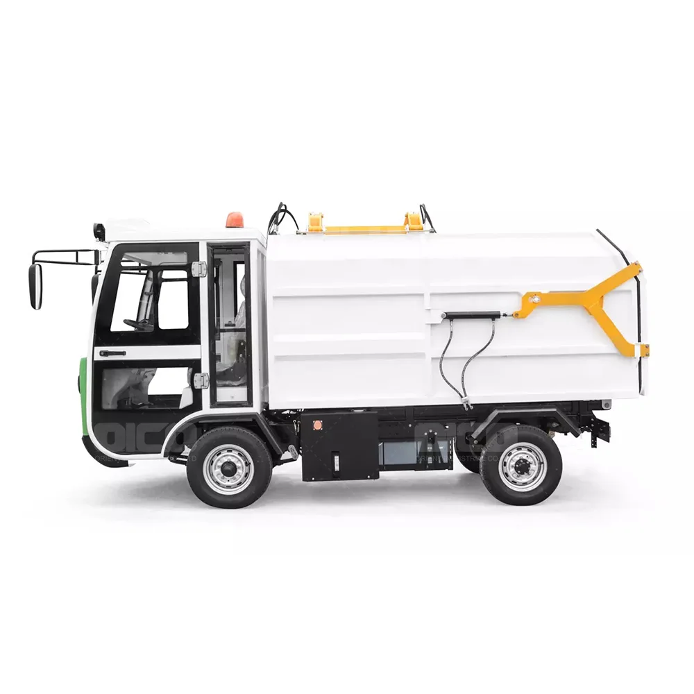 rechargeable rear dumping waste side garbage collection waste truck vehicle