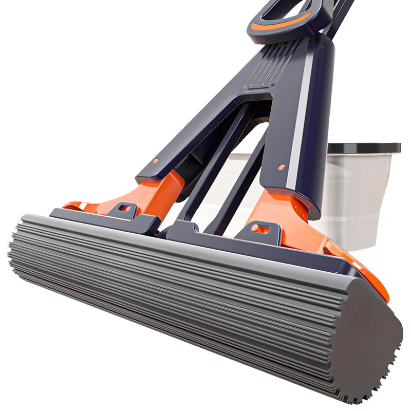 Absorption Home Wring Out Water Mops Squeeze Sponge Self Cleaning Flat Floor Mop Strong Foldable Mop Easy Automatic Folding