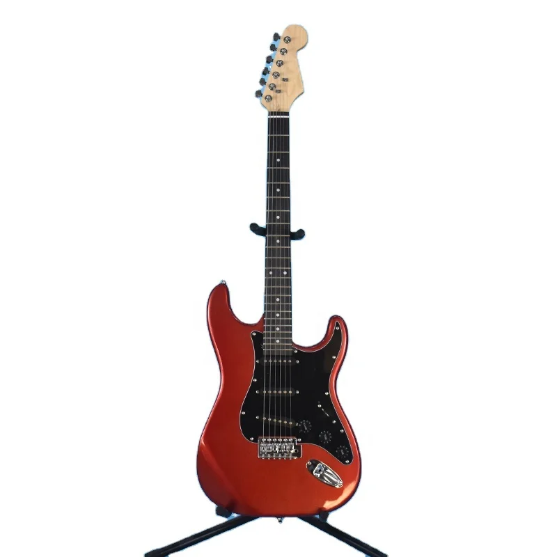 ZLG 6 string guitar Metallic red color China Supplier Cheap Price Unisex white Color wholesale Electric Guitar