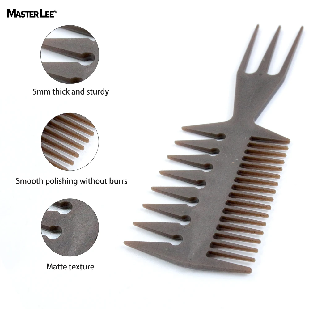 100% Environmental Friendly Material Men Women Hair Dressing Styling Fork Comb Oil Head Coconut Fibre Wide Tooth Comb