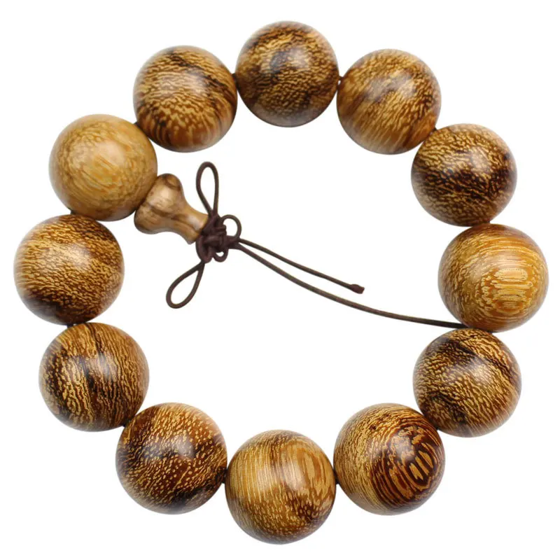 
Vietnam Huang Qi Nanmu Hand String Old Material Buddha Beads Lovers Bracelet Play Yellow Flowers Rosary Jewelry Wholesale 