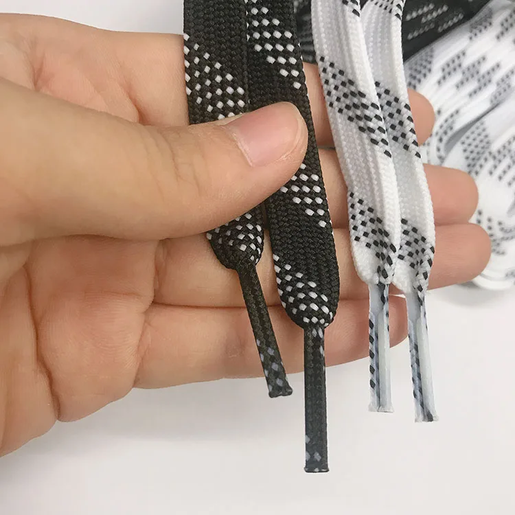 Waterproof Shoe Lace Custom Waxed Hockey Ice Skate Shoelace with Strips