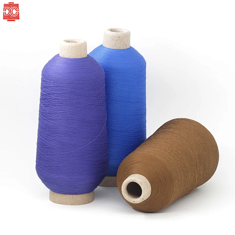 
100d/24f/2 high stretch polyamide 6 nylon crimp yarn for overlocking with O-OEKO TEX 