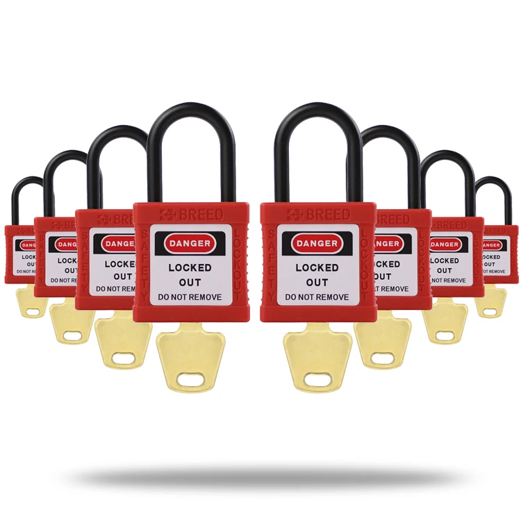 Small Size Industrial Nylon Safety Padlock Manufacturer Mini Insulated Padlocks Keyed Differently G311
