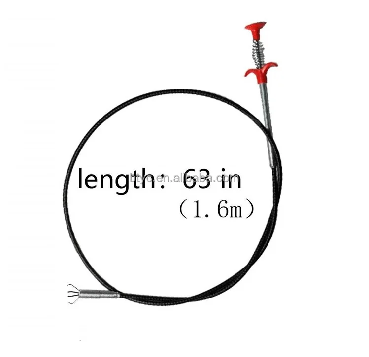 Бытовой канализационный дноуглубительный прибор пружинный инструмент для очистки труб 60