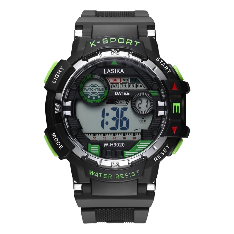 LASIKA W-H9020 цифровой большой экран наручные часы водонепроницаемые возможностью погружения на глубину до 30 м фабрики Цена sport OEM
