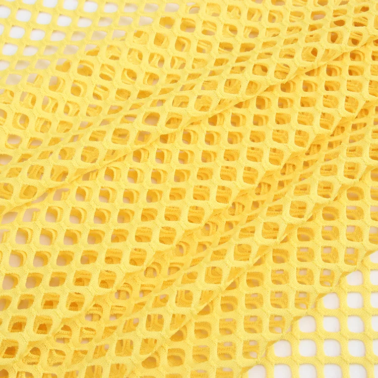 100% Polyester Weft Knitted Cut Mesh Composite Stretch Frame Plain Latin Bodysuit Fabric Boys Dance Clothing Mesh Grids Cloth