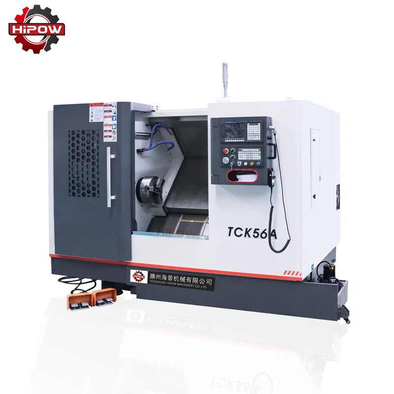 China dual spindle cnc lathe tck56a slant bed cnc lathe with fanuc  cnc lathe 3 axis