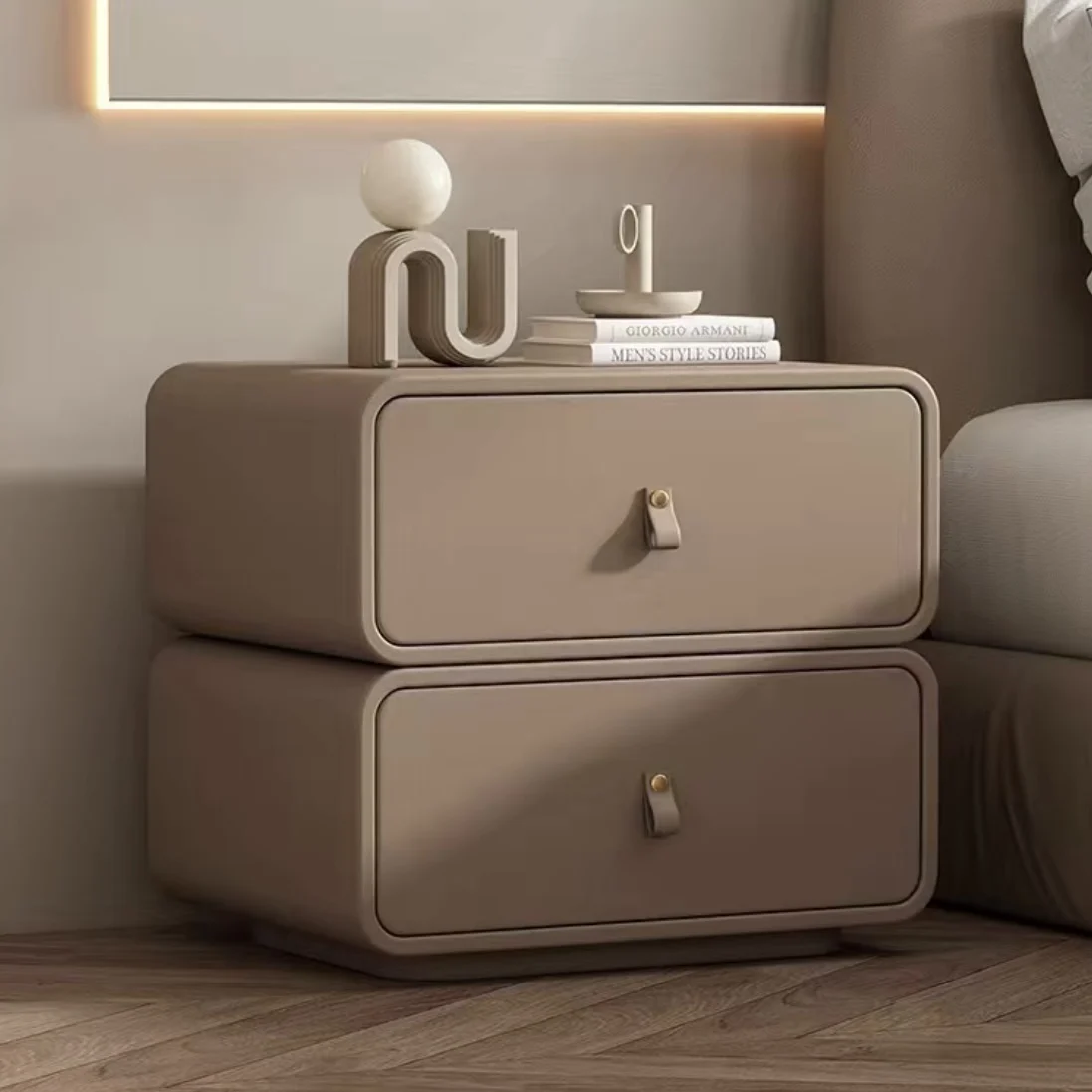 Firefly solid wooden bedside table modern simple bedroom household small apartment minimalist storage