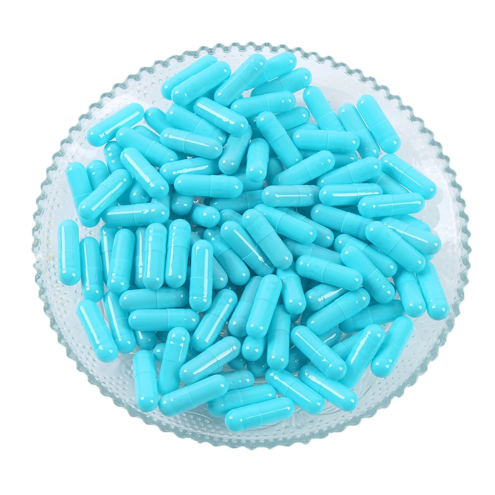 size 0 blue color Empty  gelatin capsules HPMC capsules