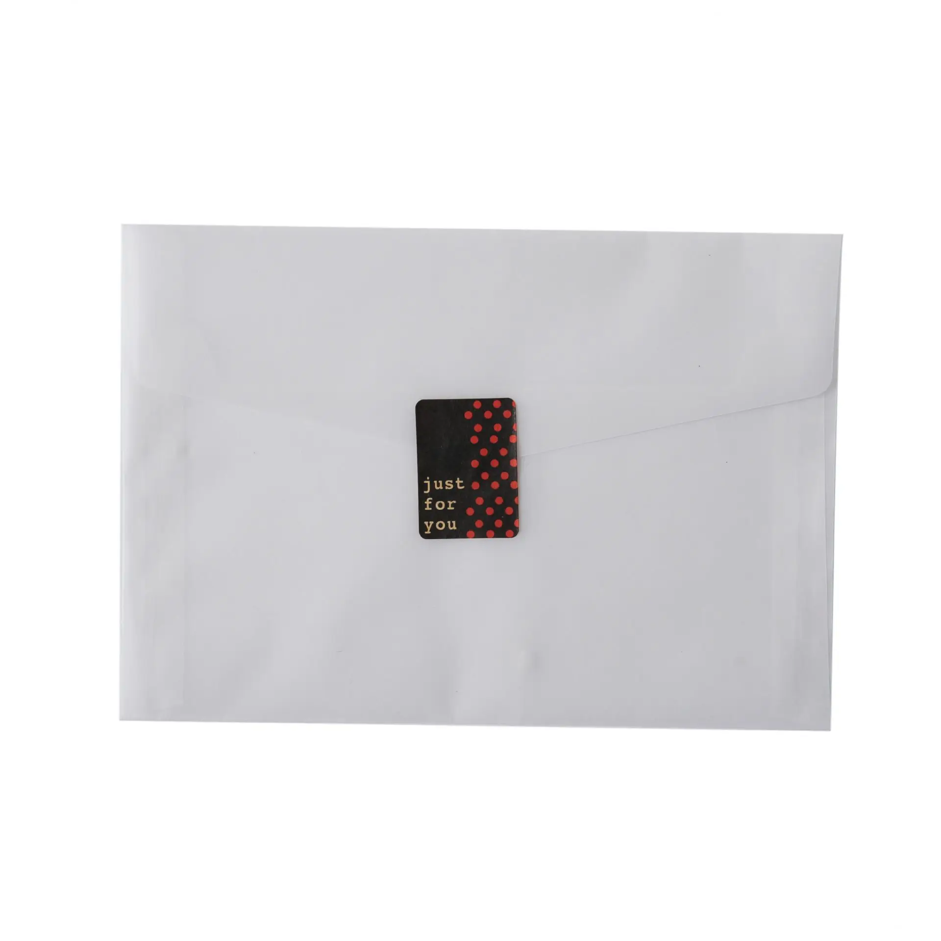 Wholesale Custom Gold Stamping Logo Wedding Invitation Letter Tracing Glassine Paper Gift Envelope Transparent Envelope