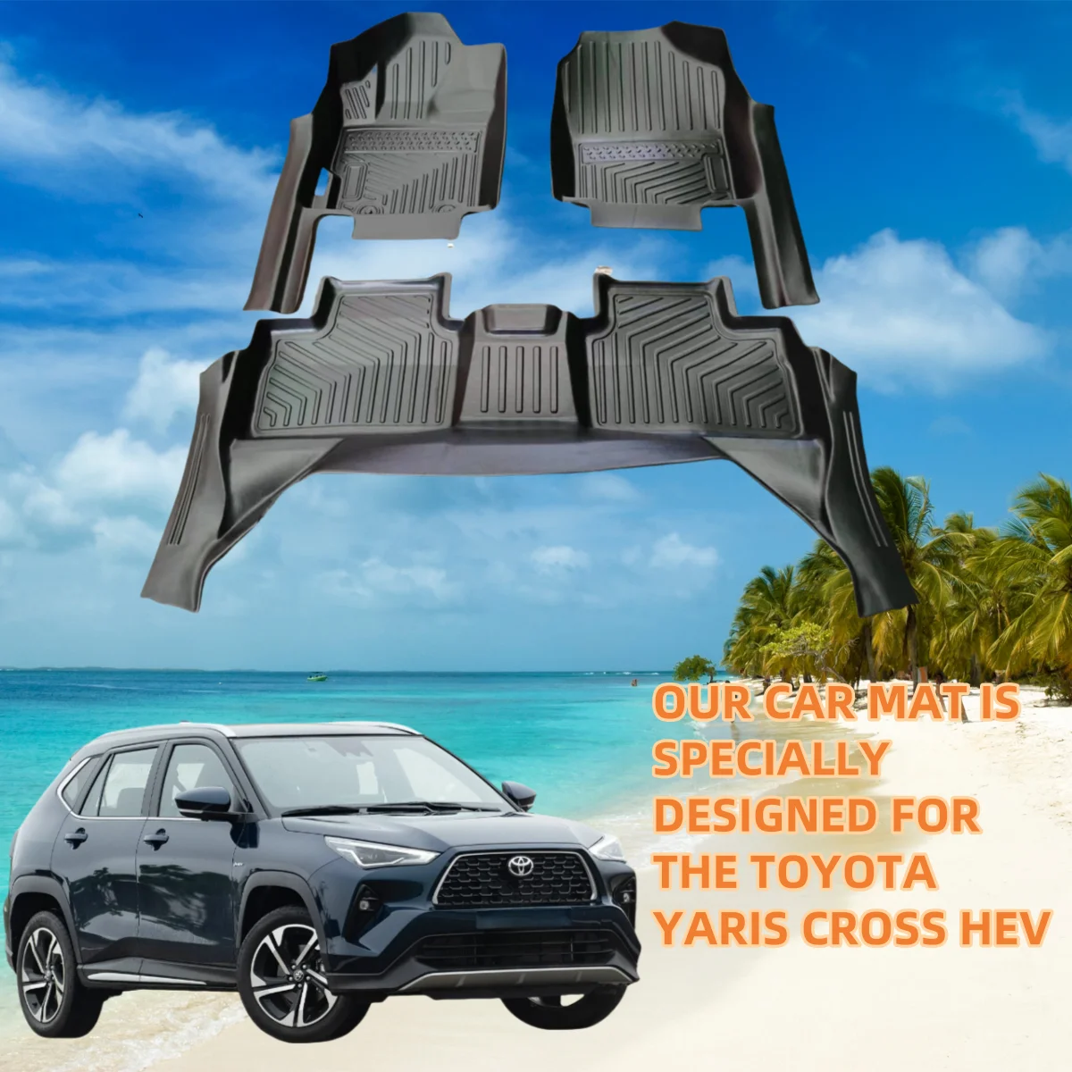 Подходит для TOYOTA YARIS CROSS HEV 2022 + с всепогодными защитными автомобильными ковриками