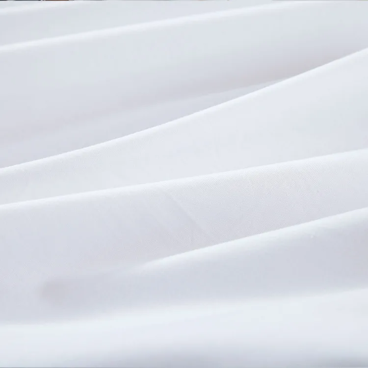 White 100% combed cotton yarn 300cm wide sheet fabric  plain cotton fabric rolls