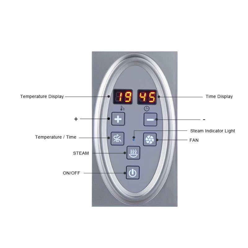 Factory Wholesale Wet Steam Sauna Controller Digital Display KL-301 for Commercial Use Steam Bath Generator