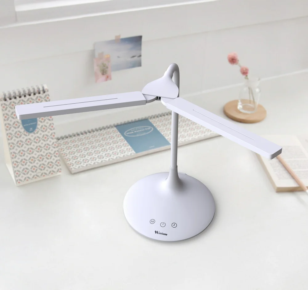 LED desk reading lamp, dimmer light desktop table lamps, home office desk lamp with 3 mode light