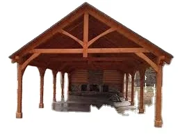 prefab manufactured wooden garage carport
