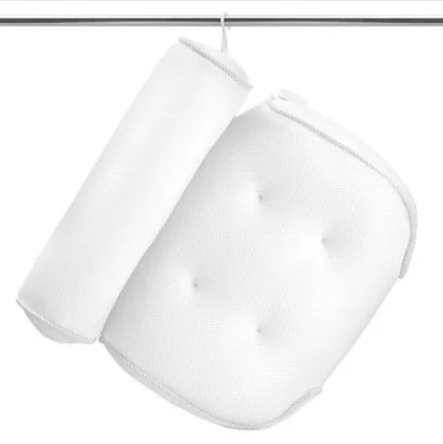 3D Mesh Spa Non-Slip Tub Spa Pillow Bathtub Headrest Pillow With Four Suction Cups