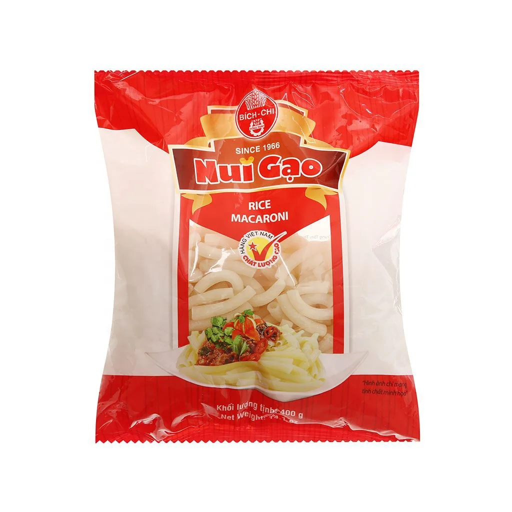 BichChi Macaroni And Cheese Sedanini Pasta Type Short Macaroni Shape Yellow Color Rice Macaroni Rice Pasta