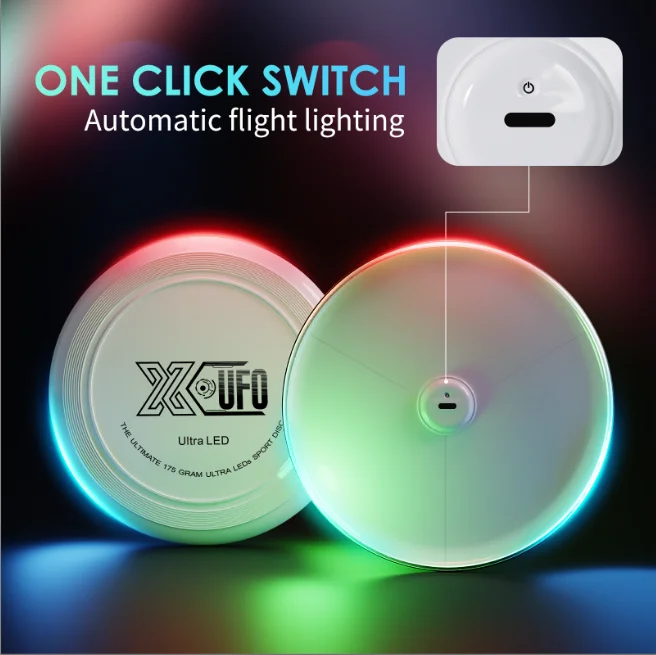 LED Ultimate Frisbeed Glowing Flying Disc Toy X-UFO 175g Frisbeed For Outdoor Sport Flying Disc