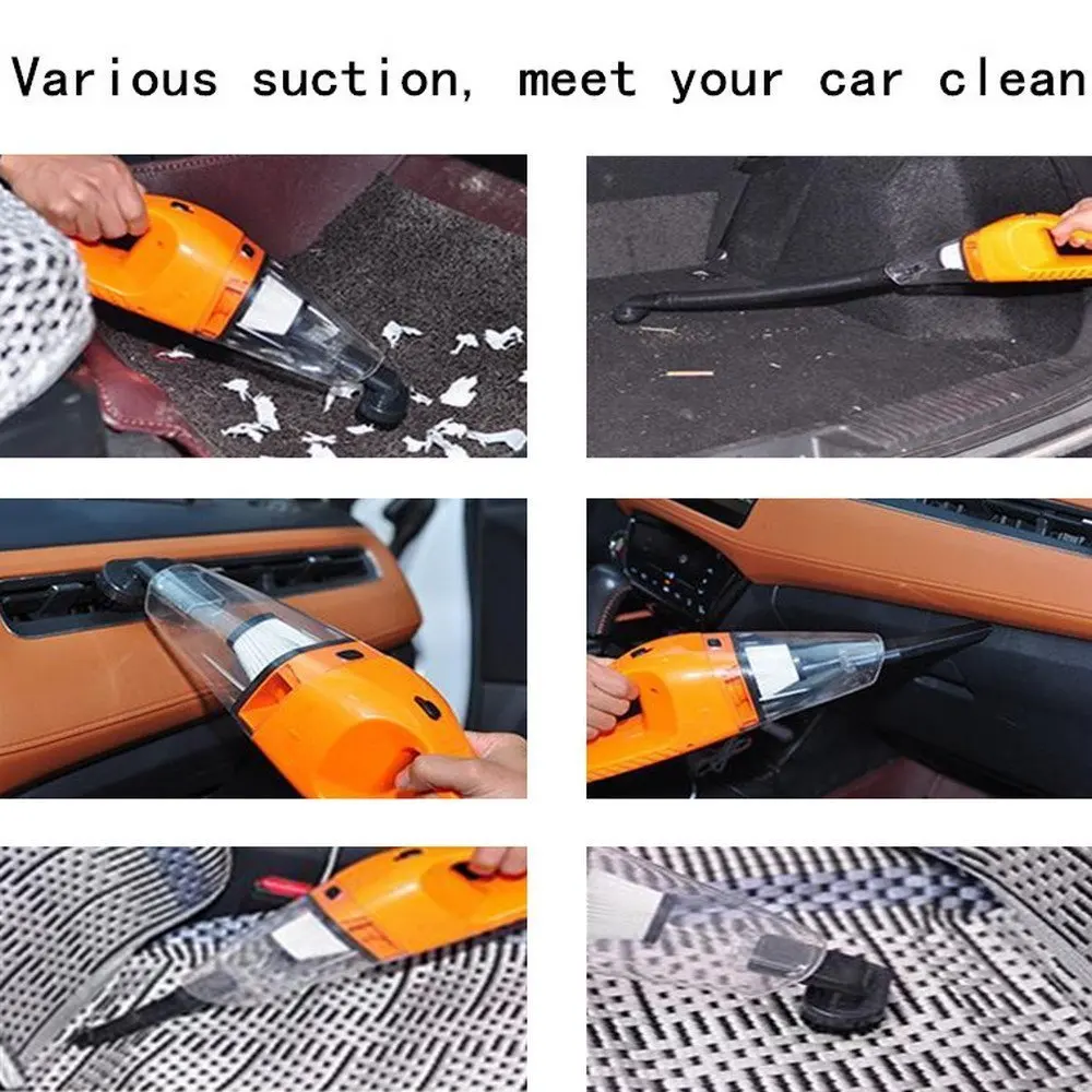 Factory Price High Power DC 12V 120w Wet Dry Dual Portable Handheld Car Cleaning Vacuum Cleaner