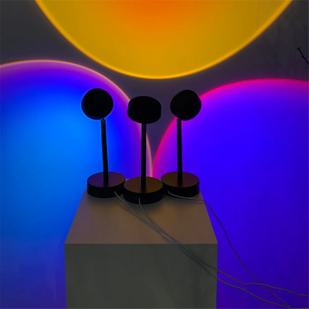 
Bedroom selfie art projection lamp creative background decoration rainbow sunset balcony lamp 