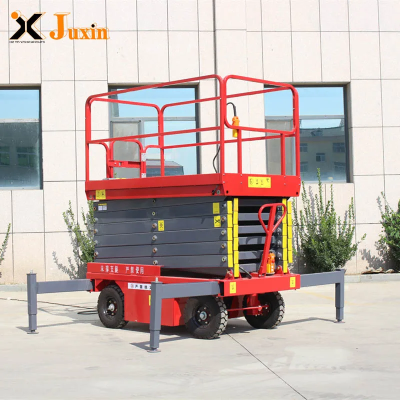Good price SJY0.5-10 Electric Man Lift Air Conditioner Portable Lifter with supporting legs for safety CE Certified