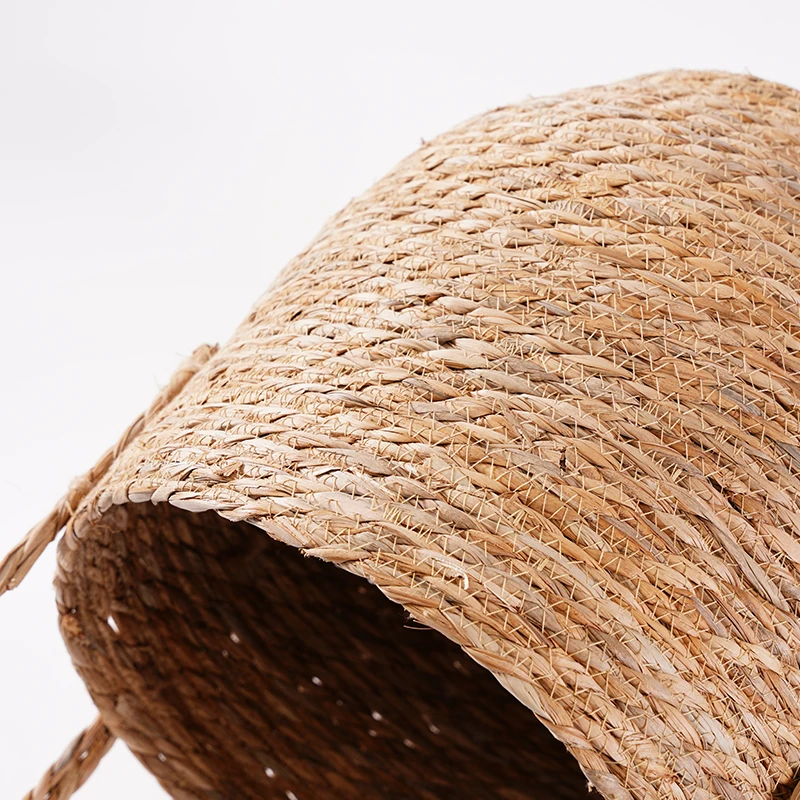 Chenju  Straw Rope Woven Basket For Storage With Handle seagrass Storage basket
