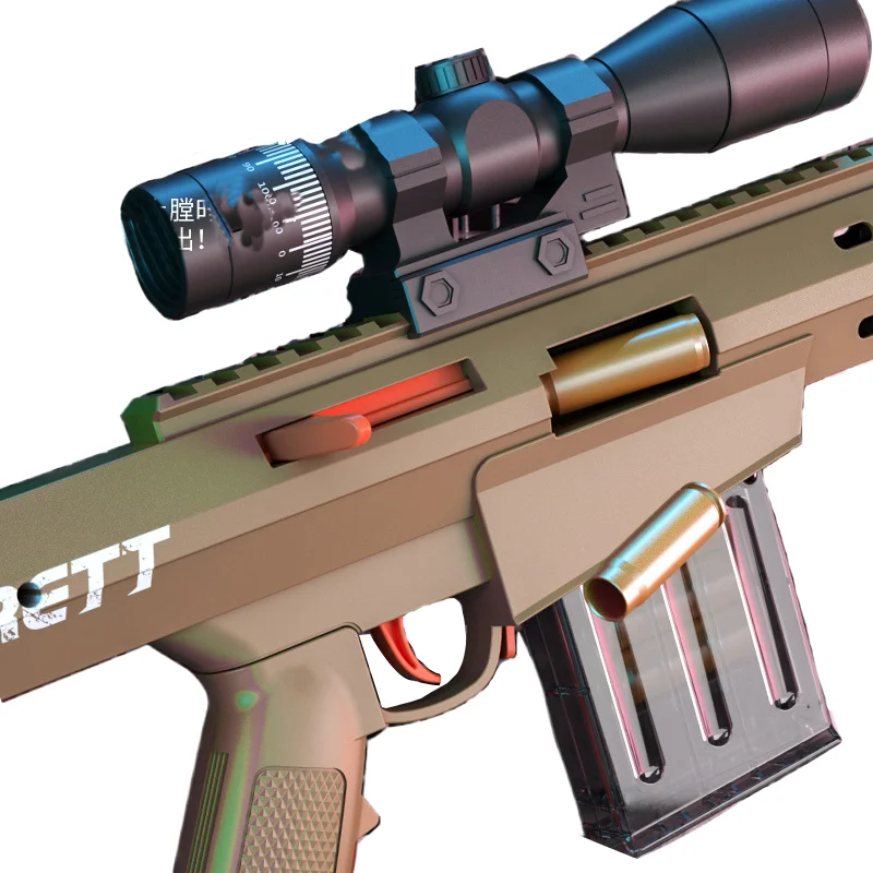 Toy Gun Sniper Barret bb gun With Rubber Foam Bullets Guns Boys Soft Bullet Machine Snipers Children compressed air sniper