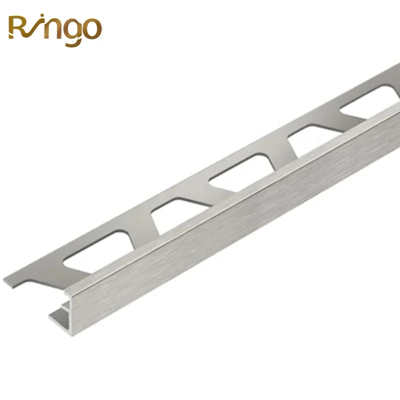 Flooring Aluminum L Shape Gold Color Outside Corner Metal Tile Edge Trim 10mm to 12mm