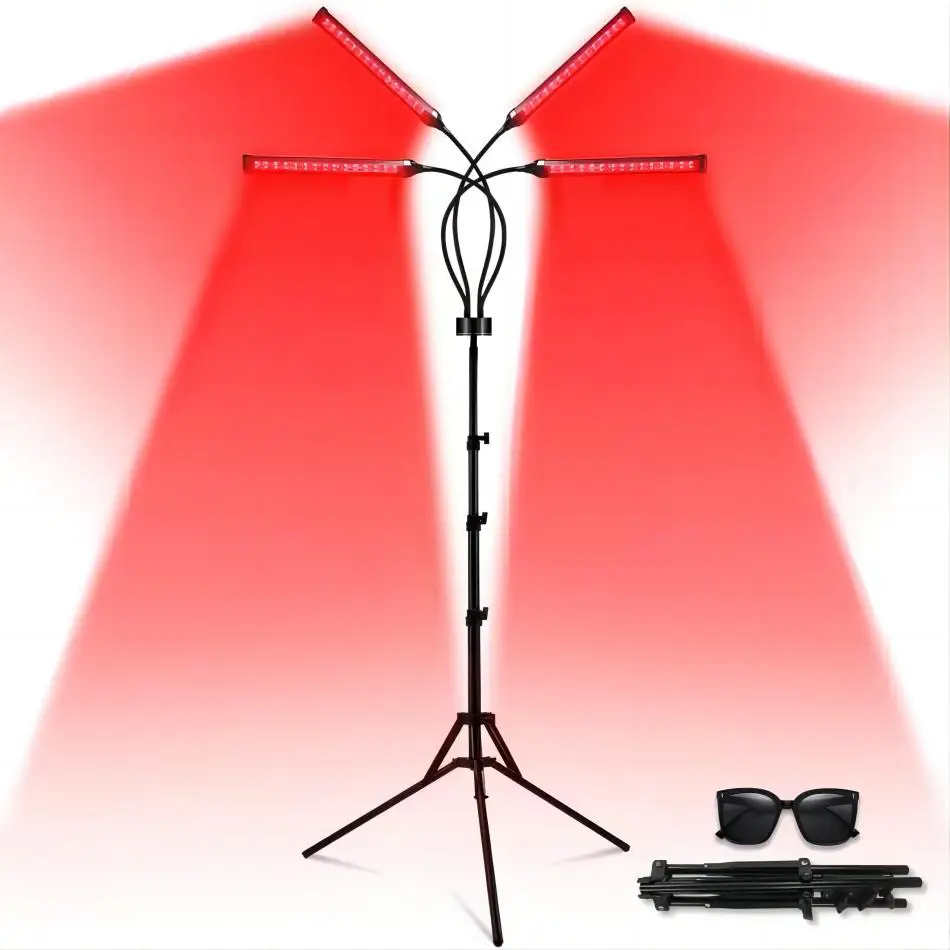 Body Red Light Therapy, 180 LED Red Light Therapy Light with Tripod, 4-in-1 Chip Design 660nm & 850nm Infrared Light Therapy