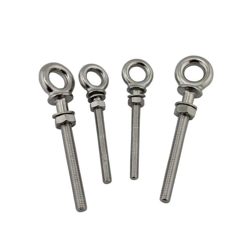 Customized Stainless Steel Rigging Hardware Long Lifting Eye Bolt With Washer And Nut