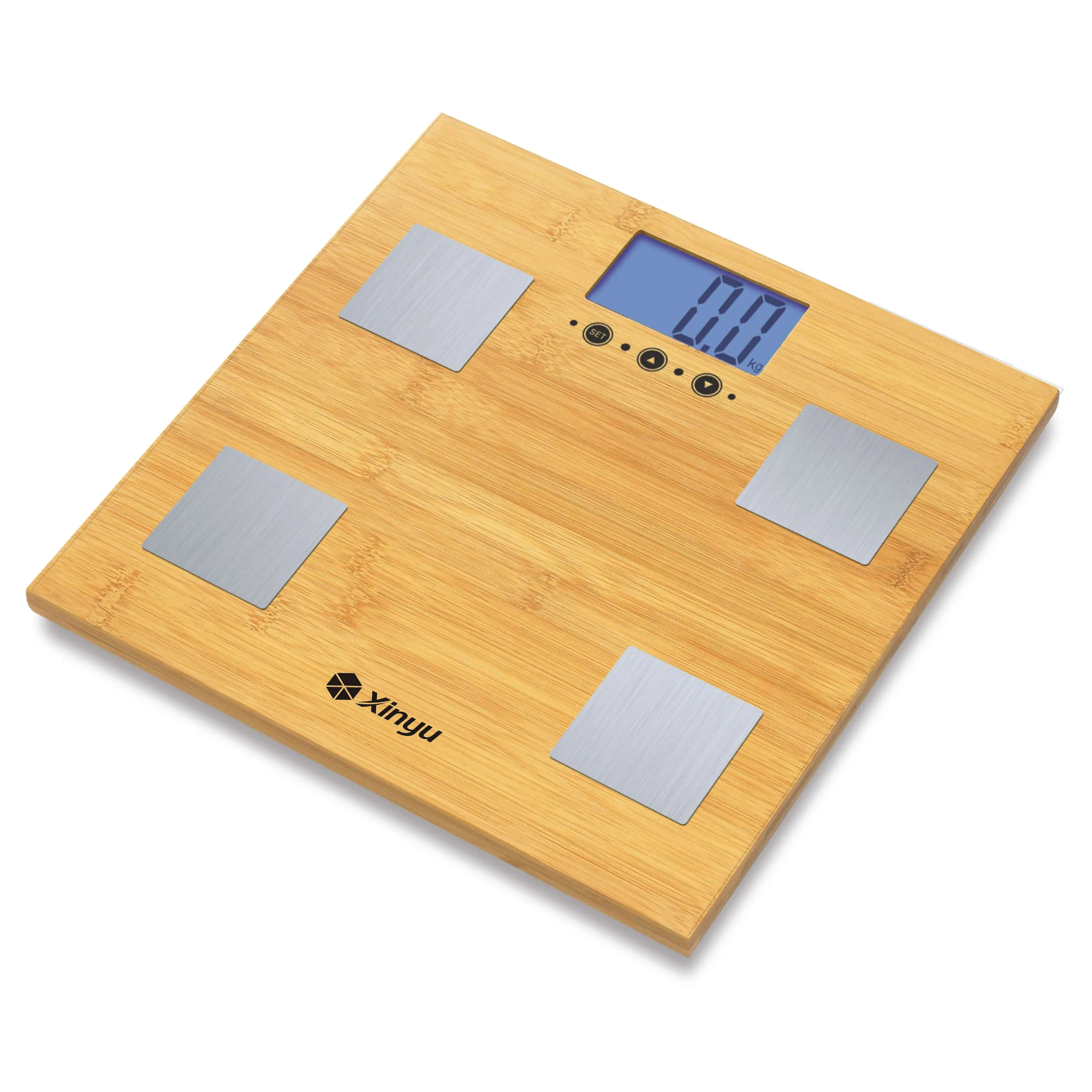 Professional Analysis Body Fat Scale Bamboo Digital Body Weight Bathroom Scale