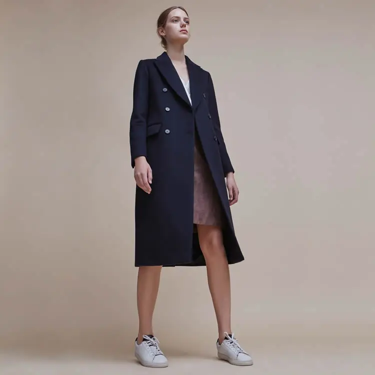 Ladies winter long coat Women coat 100% wool