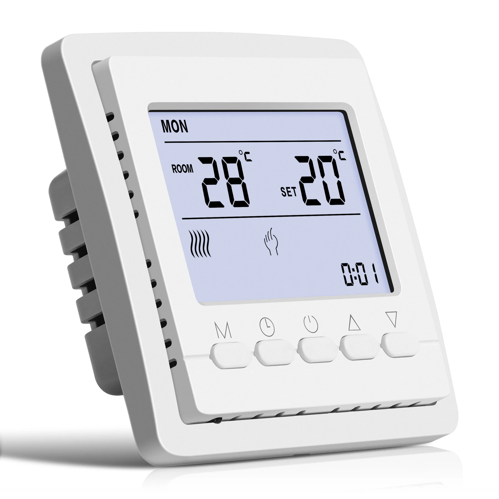 Adjustable Thermostat Home Room Indoor Electric Thermostat For Floor Heating System Button Control Electric Room Thermostat