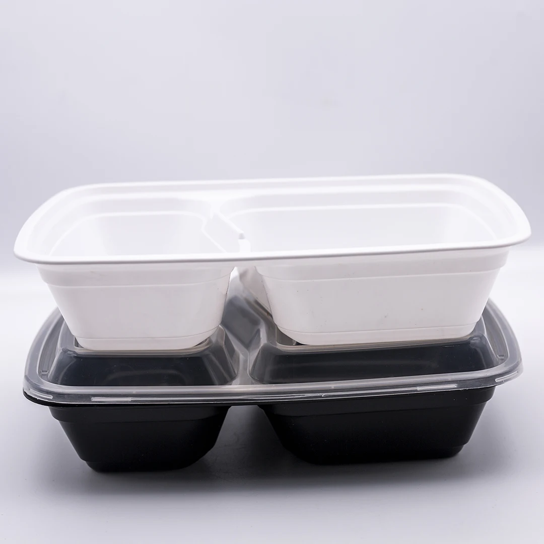
Custom container 3 compartment plastic 3 compartment takeaway box square food container plastic for r meal fsat food restaurant 